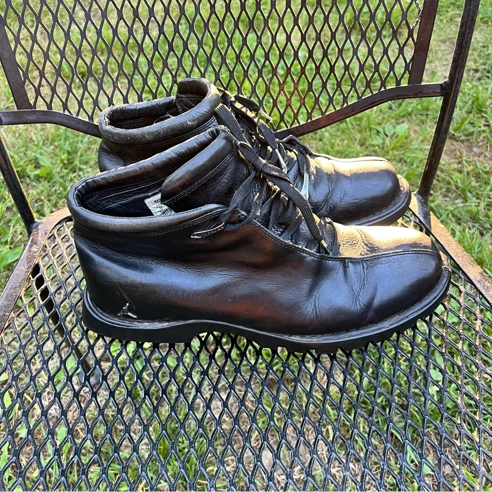 Vintage Nike Air Jordan Jumpman Two 3 Profiler Boots Black Leather Size 12